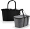 reisenthel carrybag mit coolerbag Einkaufkorb Einkaufstasche Isobag Isotasche Kühltasche Kühlkorb (Frame Black + Twist Silver)