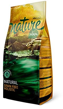 Pienso Satisfaction Nature de salmón para Perros 12 KG - Pienso Hipoalergénico - Monoproteico - Grain Free (Sin Cereales) - Salmón Fresco y Patata - Perros delicados