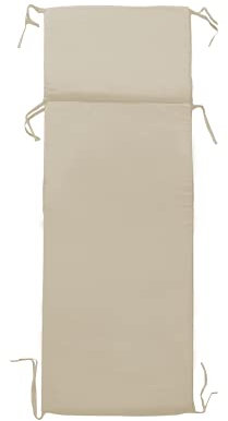 PARAMAISON Cuscino Lettino Prendisole per Esterno Relax 190, da Esterni, Universale, con Laccetti, Imbottito 3cm, 60x190 cm