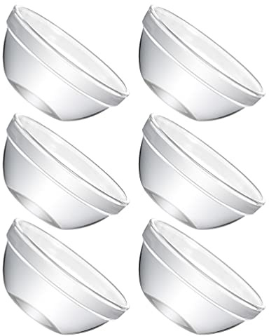 housoutil Set of 6 Glass Bowls, 2. 3 x 1. 1 Inch Mini Prep Bowls Stackable Glass Serving Bowls for Kitchen Prep, Dessert, Dips, Salad, Candy Dishes