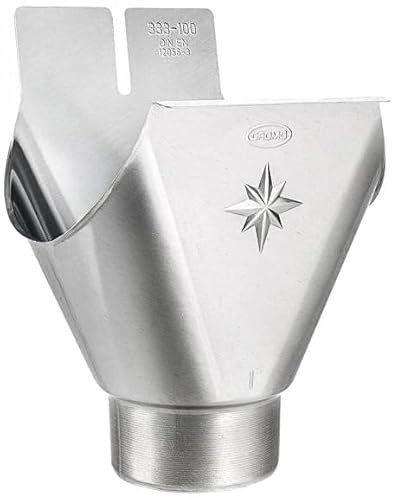 Zink Regenrohre (Einhangstutzen ovale Form, 7-teilig x 100mm)