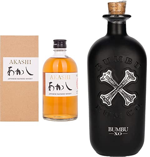 Whisky Akashi Blended sous étui 40° 50CL & Bumbu XO Rhum 700 ml