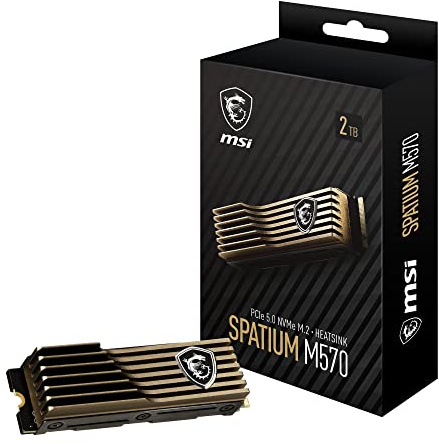MSI SPATIUM M570 PCIe 5.0 NVMe M.2 2TB HS SSD Interno PCIe Gen5 NVMe (SPATIUM M570 PCIe 5.0 NVMe M.2 2TB HS)