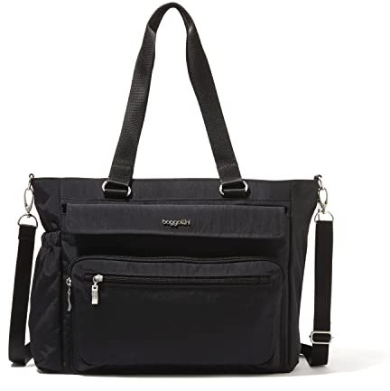 Baggallini Damen Laptop-Tragetasche Moderne Laptoptasche, Schwarz