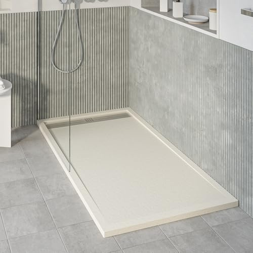 KOES - Kunstharz-Duschwanne Modell VOIGA – 70x150 – Creme RAL 1013
