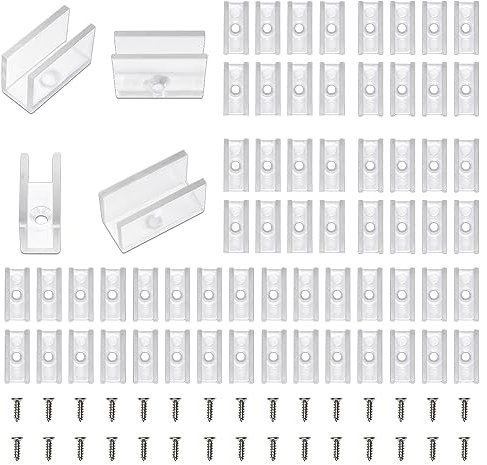 MMEEVT 50 StückLED-Lichtstreifenclips, Befestigungsklemmen, Halterung für 6mm/5.5mm Neon Led Strip,Neon Led Schlauch Clips,Clips Montagehalter für Neon LED Streifen Profile.