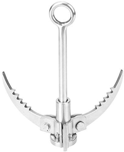 Enterhaken aus Edelstahl 304, Faltbar und Langlebig, Outdoor-Survival-Klettern, Belastbar Bis zu 350 kg. Karabiner und Expressschlingen