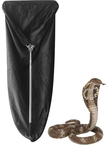 Schlangenzange, Schlangen-Greifer, einziehbare Schlangen-Handhabungswerkzeuge mit Tasche – robuster Reptilienfänger für Klingelschlangen, Manipulationswerkzeug mit langer Reichweite für den