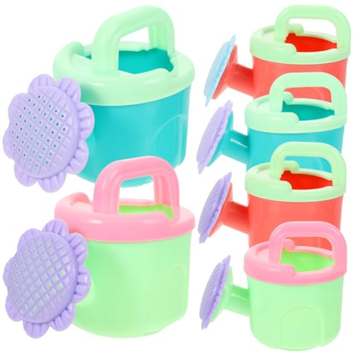 VICASKY 6pezzi Annaffiatoi Per Ragazzo Ragazza Giocattolo Da Bagno e Giardinaggio Con Beccuccio Ergonomico e Manico Comodo Per Spiaggia e Giardino Colore Vivace e Design Carino