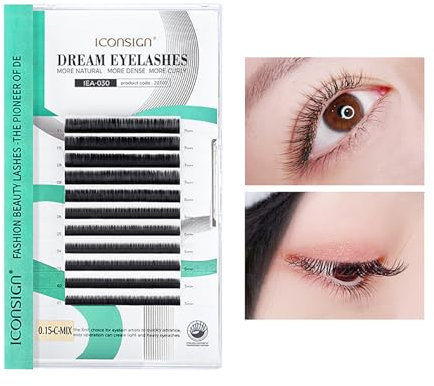 RoseFlower Kit Extension Cils Individuel, Kit rehaussement de Cils, Faux Cils Magnetique, Faux Cils Individuel, Matte Faux Cils Extension de Cils Professionnel(Mix 5-7mm, 0.15C)