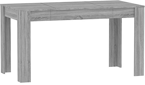 HETFTJN Bürotisch Kitchen Table Couchtische Balkontisch - Esstisch Grau Sonoma 140x74,5x76 cm Holzwerkstoff für Balkon Küche Party Konferenzraum