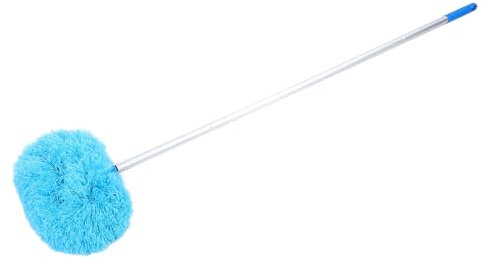 Extra Long Circular Dusting Brush Ceiling Fan Duster 140cm with 360 Degree Rotation Ceiling Dusting Tool for High Ceilings, Furniture (Blue)
