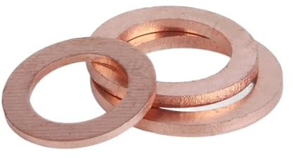 10 arandelas de sellado de cobre M12, M13, M13.5, M14, M16, M17 y M18 de 1,5 mm de espesor for arandelas de barco, juntas planas.(M12x16.5mmx1.5mm)