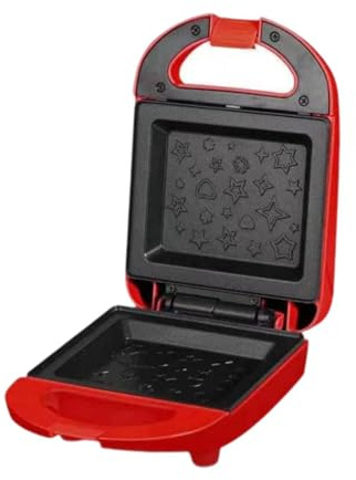 Milageto Machine à Sandwich Compacte avec Prise UE, Facile à Utiliser, Appareil à Panini, Appareil de Cuisine pour Le Bureau, Les œufs et La Maison, Rouge