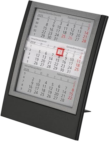 Bordskalender + 2026/2027 + månadskalender 3 månader kalender kalendarium stående kalender utställning kalender kontorskalender 2 år 24 månader liggande kontor hög – Made in Germany – variant 6