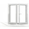 Fenêtre PVC blanc 2 vantaux dimensions tableau H 155 x L 120 cm oscillo battant pour pose en neuf - GEFRADIS - fabrication française