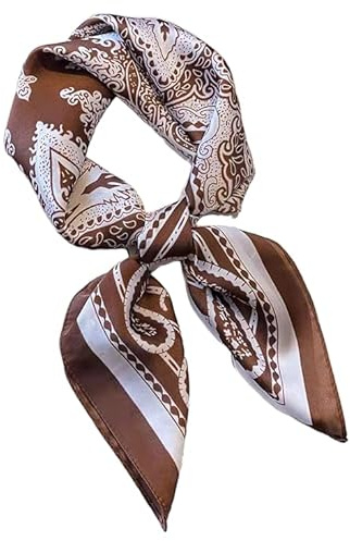 GIMIRO Damen Quadratisches Tuch Polyester-Seidenlook 70 x 70 cm
