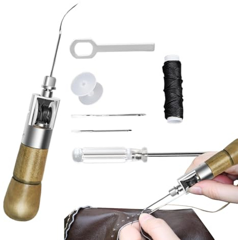 Kit De Costura Para Cuero - Kits De Encuadernación De Libros Resistente - Suministros para Reparación de Sofá Chaqueta Bota Zapato
