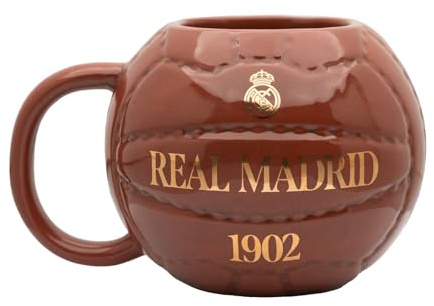 Grupo Erik | Mug 3D Real Madrid | Tasse en Céramique Cadeau | Mug en Céramique en Relief 3D | Tasse Café et Thé, Cadeau Fan Original à Offrir