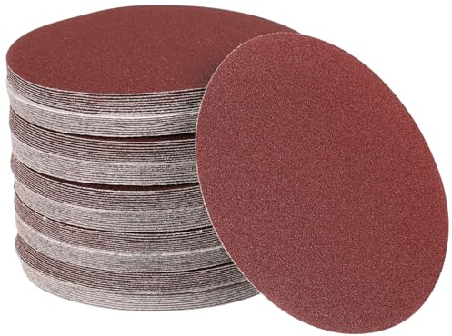 HAMPPLIES 100pcs Hook and Loop Sanding Discs Grit Coarse Aluminum Oxide Polishing Sandpapers for Grinder Drill Static Sandpaper Pads for Metal Surface Finishing