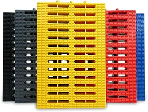 Coperture per grondaie in plastica gialla resistente, 30 x 20 x 2,5 cm, protezione contro foglie e detriti, facile installazione, resistente alle intemperie