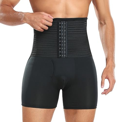 HLTYGWX Pantaloncini Modellanti da Uomo per Il Controllo della Pancia, Vita Alta, Dimagranti, Compressione corporea, Biancheria Intima, Cintura Addominale