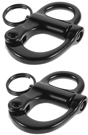 Toddmomy Schnellverschluss Schäkel 2 Stück Marine Edelstahl 52mm für Segelboot Hardware und Takelage Zubehör