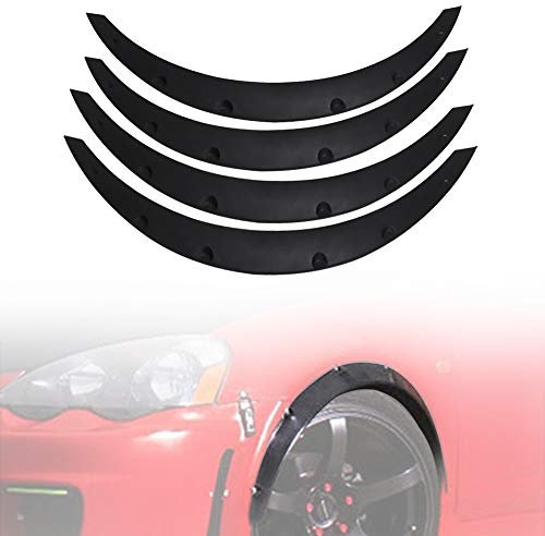 4 pcs Universal Car Auto Flares, elargiseur d Aile Voiture Arche de Garde Boue, Jantes de Passage de Roue pour Voiture SUV Tout-Terrain