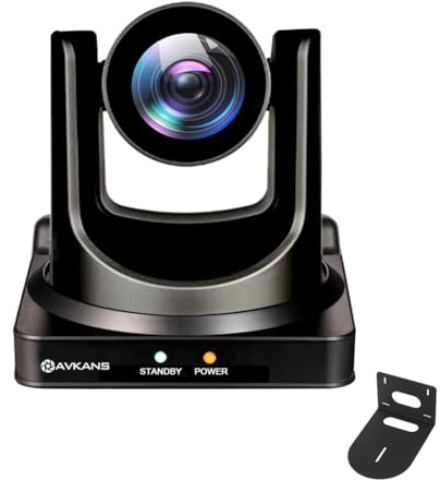 AVKANS Caméra PTZ HDMI, 30X-SDI POE IP PTZ Caméra avec fonctions de suivi automatique AI pour le culte de l'église en direct (zoom 30x)