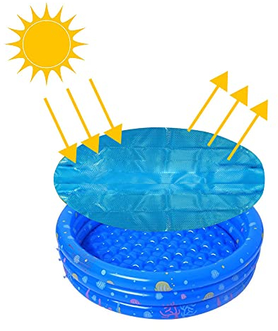 Tongyundacheng Schwimmbad Abdeckfolie, Rund Pool Abdeckung Schutz, Schwimmbad Isolationsfolie UV Schutz Regenfest Staubabdeckung für Aufblasbares Pool Planschbecken (Durchmesser 3m)