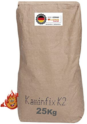 Kaminfix Schamottemörtel K2 für Kamin & Ofen – 25kg feuerfester Mörtel | Ideal zum Ausbessern und Verkleben von Schamotte im Kamin oder Ofen – einfach mit Wasser anmischen.