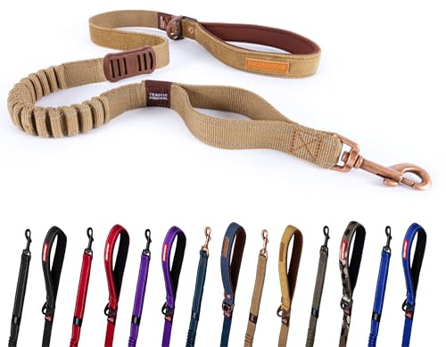 EzyDog Zero Shock - Bungee Dog Leash, Shock Absorbing - 48-Inch, Corduroy