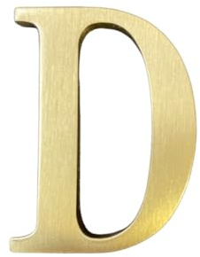 4,5 cm de altura, autoadhesivo, letras de latón macizo, letras inglesas, 4,5 cm, adhesivo de pared, buzón dorado, números, dirección de casa, números, tienda, estudio, nombre, combinación DIY para