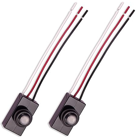 ZORZA 2Pcs Dusk to Dawn Switch 12V-48V DC Photocell Sensor Auto ON Off Light Control Switch for Stree Lamps Courtyard Corridor Lighting System