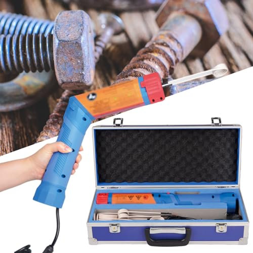 XNZJHPP Rotary Handheld Magnetic Induction Heater Kits,1100W Flameless Heat Tool w/8 Coils and Tool Box,for Car Truck (Blue)