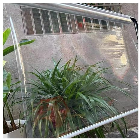 QWEASDF Tende A Rullo PVC Trasparente,Antipioggia Tende Avvolgibili per Finestre,Plastica in PVC Tapparella Avvolgibile Antipolvere, con Raccordi,Larghezza X Altezza(W135*H220cm/W53.14*H86.61in)