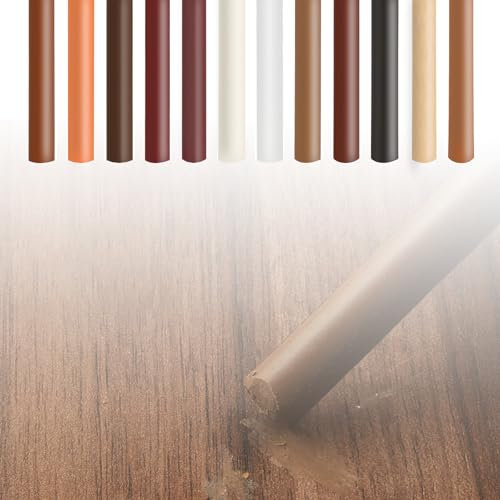 12 Pz Pennarello per Legno, Pennarello Ritocco Legno, Kit di Riparazione Mobili in Legno, Kit Penna Riparazione Mobili Graffi, Bastoncini di Cera per Pavimenti Armadietto Graffi Macchie Tavoli