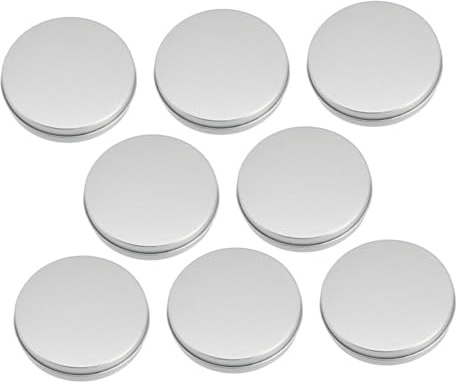 PRETYZOOM Set of 8 Biscuit Containers Candy Storage Box for Cookies Chocolates and Small Snacks Sealed Lid for Fresh Keeping Portable Iron Storage Box 3.54 X 3.54 X 0.79 in Home Use