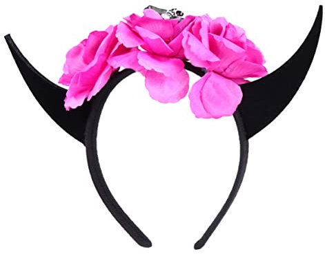 FRCOLOR Stirnband Horn Rose Einzigartige Hörner Kopfbedeckung Für Halloween Für Rollenspiele Und Kostümpartys
