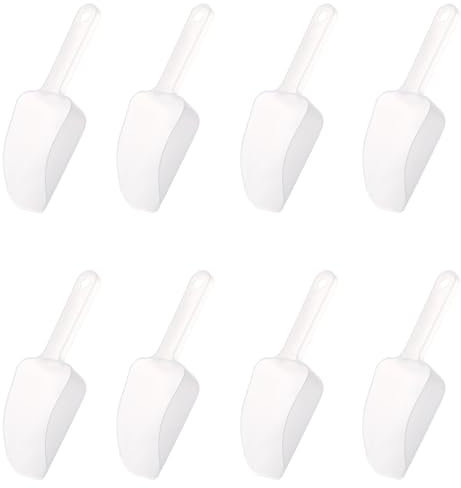 Lilalemon 8Pcs Ice Scoops Sweet Scoops, Candy Sugar Tongs and Mini Basic Measuring Shovel Spoon,Serving Ice Tongs Set, Scoop Gadgets for Sweet and Party