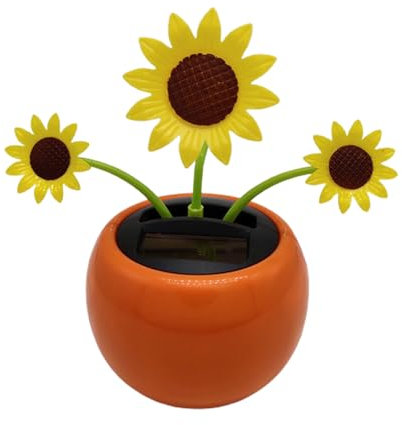 Fiores Oscillante Danzantes Ad Energia Solare, Fiori Danzanti Giocattolo Da Cruscotto Per Auto Solare, Fiores Di Ballo A Sfondatura, Ornamenti Per Auto A Testa