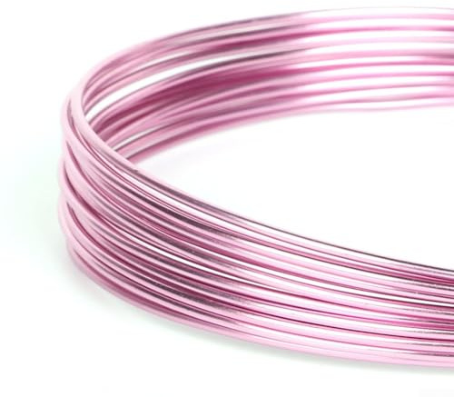 Aluminiumdraht in einer praktischen 5 mm Größe, ideal für alle Ihre Bastelbedürfnisse (Rosa)