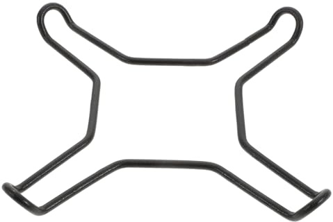 FUNNETOYU Support de Poêle en Acier Inoxydable Argenté Anneaux en Fonte Antidérapants, Design Polyvalent et Rack Auxiliaire pour Réchaud à Gaz Portatif la Cuisine