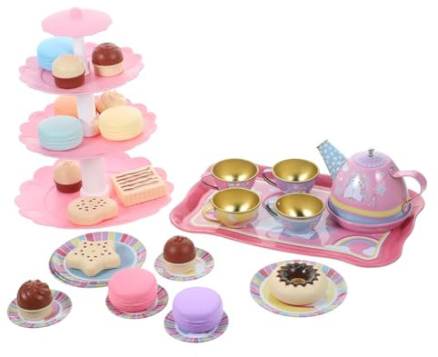 CHICAMPERA Cartoon Boys and Girls Teapot Cups Set Pretend Play Tea Set for Toddlers Girls Decor