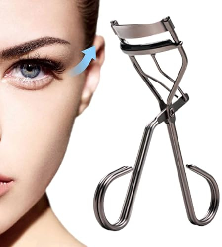 Rizador de pestañas, rizador de pestañas - Rizado de pestañas curvas de acero inoxidable | Suministros de maquillaje duradero, belleza y cuidado personal para mujeres