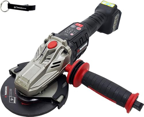HEADNMORE® Bundle Parkside Performance PPWSFA 20 - Amoladora angular con batería (20 V, incluye llavero)