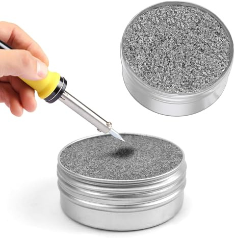 2 Stücke Lötspitzenreiniger Set Spitzenaktivator zur Reaktivierung oxidierter Lötspitzen Löteisenspitzen Lötspitzen Reaktivator mit Entlötdraht für Reaktivierte Oxidierte Eisenspitzen Geeignet（60g）