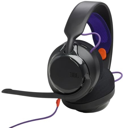 JBL Quantum 250 Kabelgebundene Over-Ear-Gaming-Kopfhörer, JBL Quantum Spatial Sound, Mikrofon mit Geräuschunterdrückung, 3,5-mm-Kabel, kompatibel mit Apple/PC/Xbox/PlayStation/Nintendo Switch, Schwarz