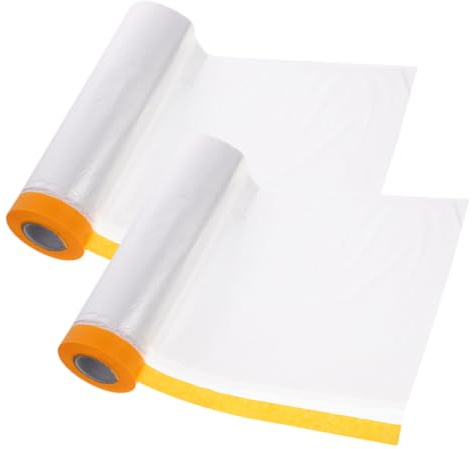 DIKACA Rollo Aislante para Ventanas de Invierno PE Transparente 15 X 20 M con Adhesivo de Posicionamiento Película Aislante Térmica Reutilizable para Protección contra Viento y Frío