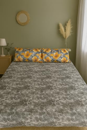 GX GARGIX Completo Letto In Flanella Matrimoniale Varie Fantasie Due Federe (LFF-4, MATRIMONIALE)